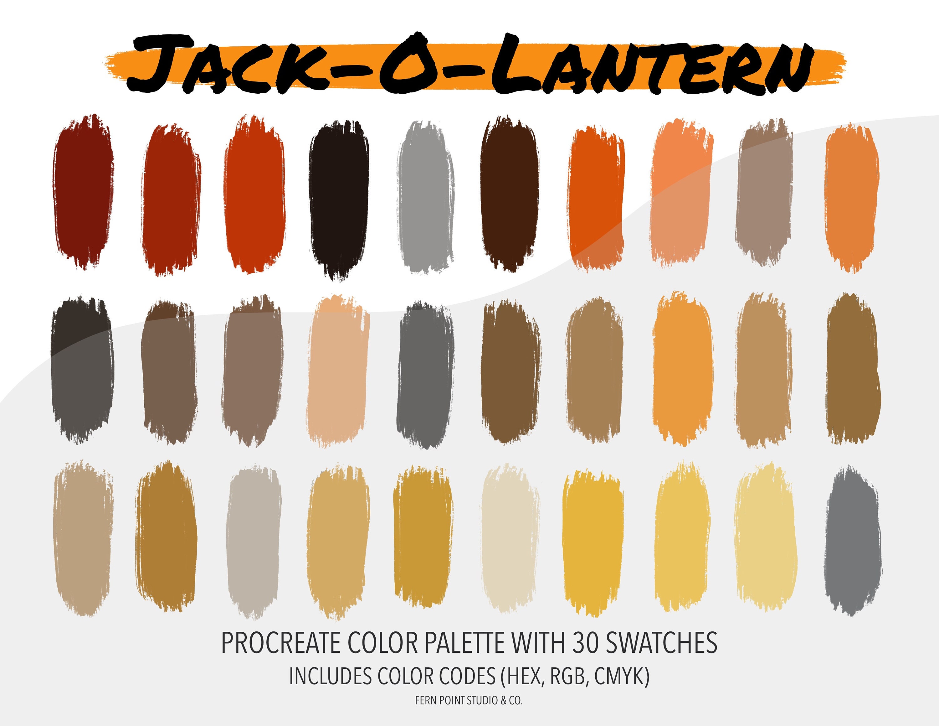 Procreate Color Palette Jack O Lantern Instant Download Digital File Procreate Color Palette Jack O Lantern Instant Download Digital File