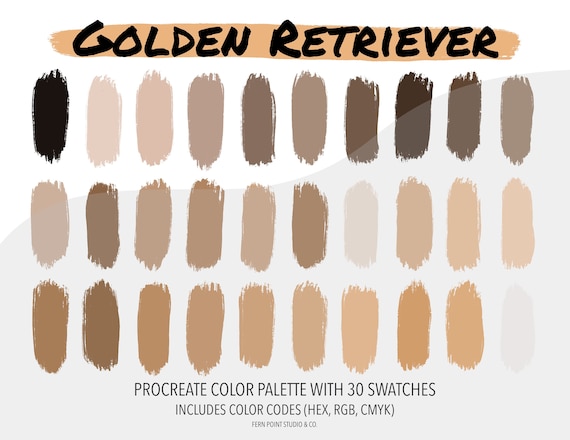 Procreate Color Palette Golden Retriever Instant Download - Etsy Canada