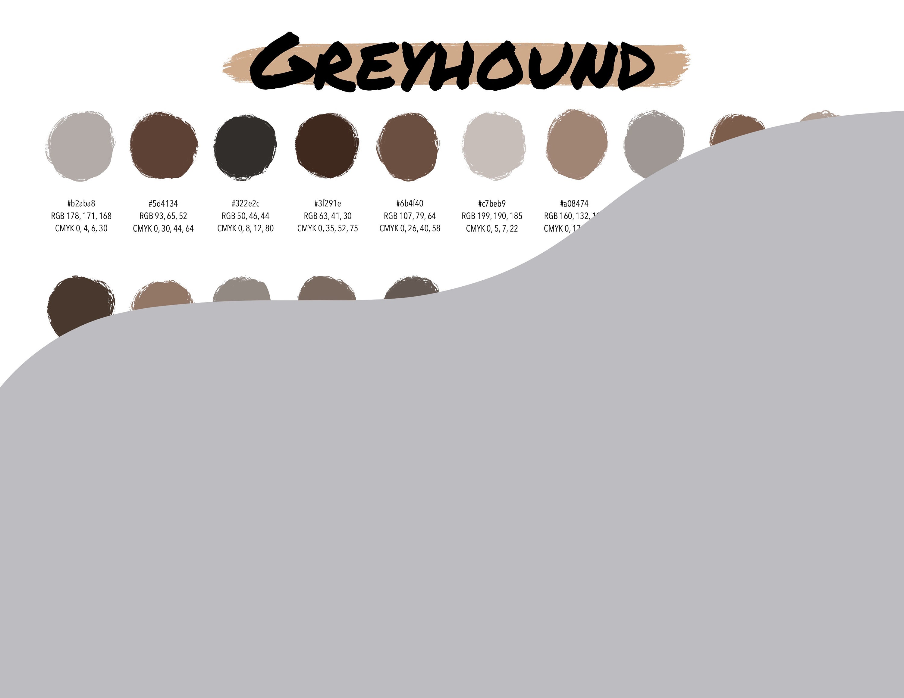 Procreate Color Palette Greyhound Instant Download Digital File Color ...