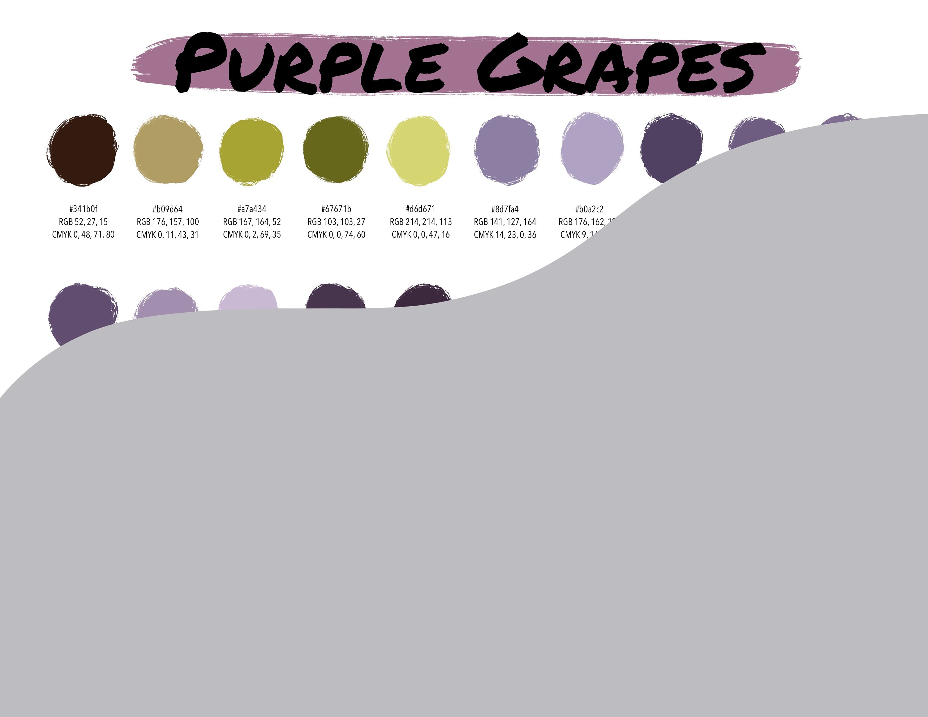 Procreate Color Palette | Purple Grapes | Instant Download | Digital ...