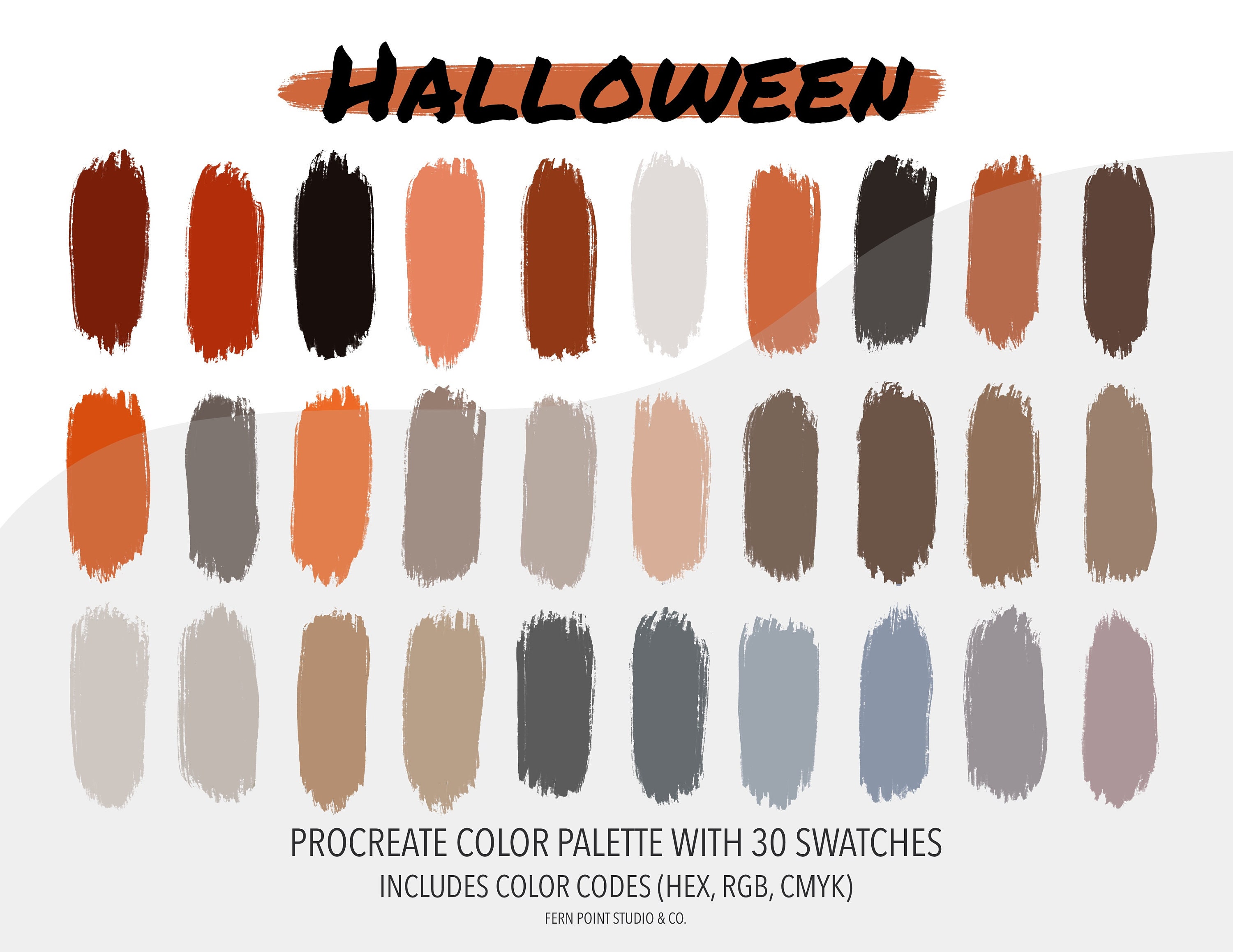 Procreate Color Palette | Halloween | Instant Download | Digital File ...