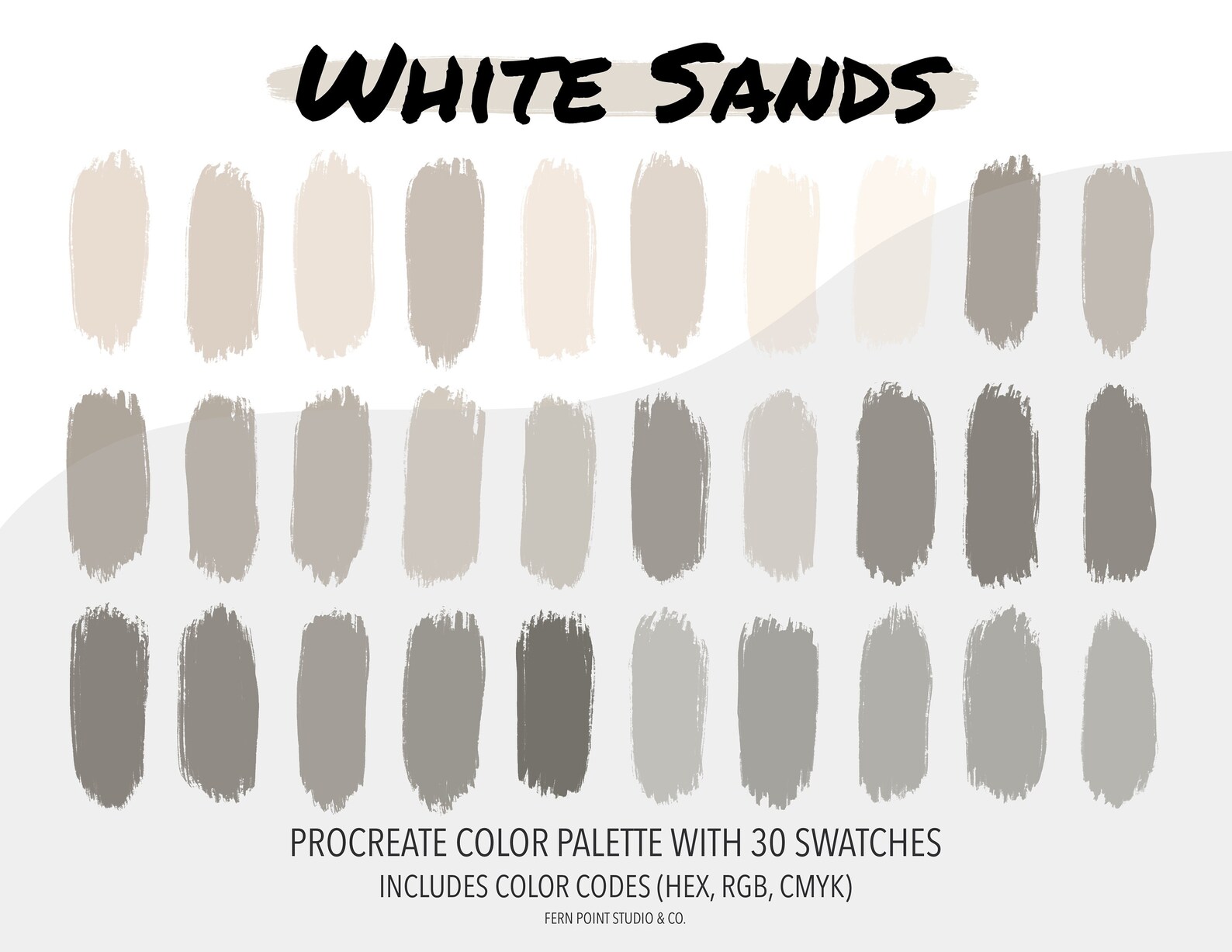 Procreate Color Palette | White Sands | Instant Download | Digital File ...