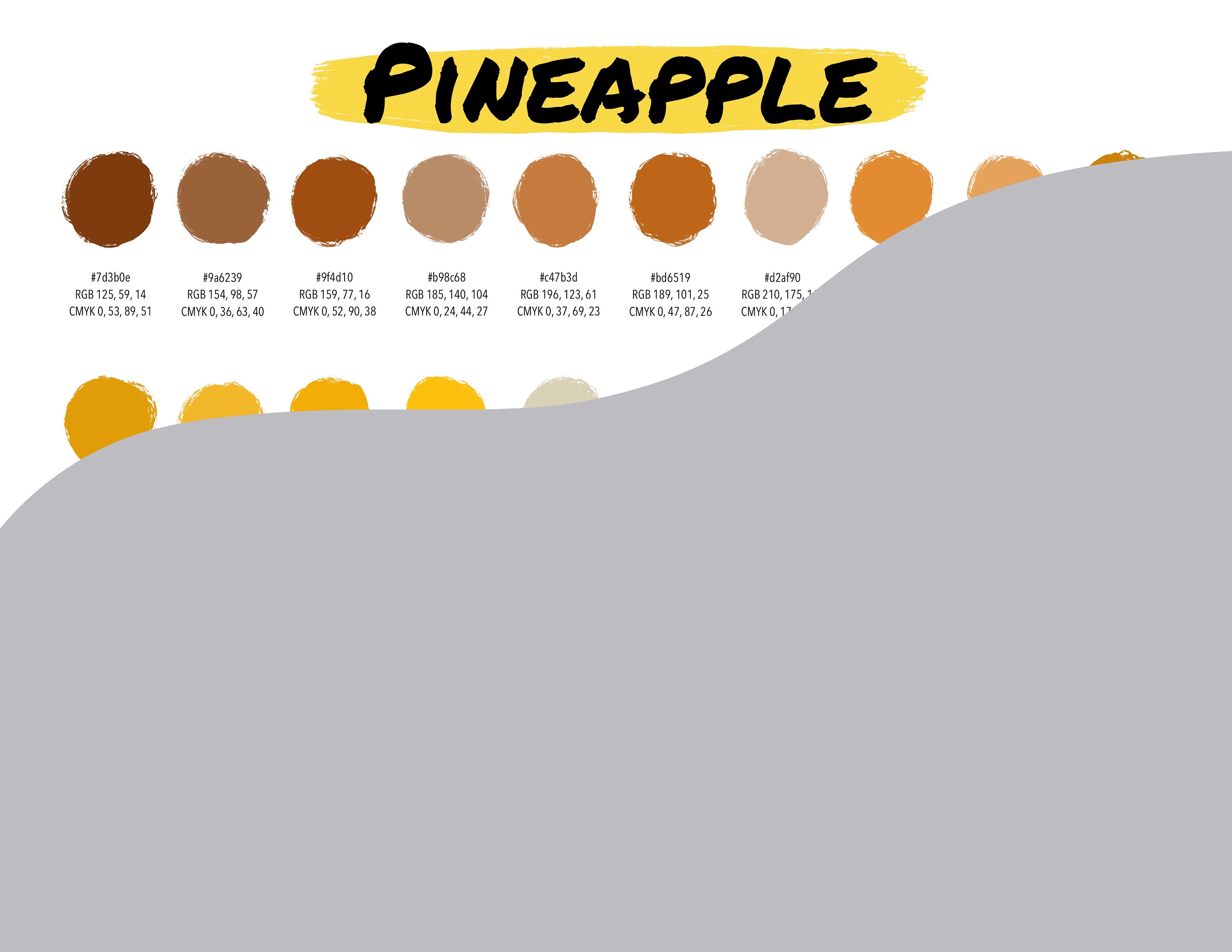 Procreate Color Palette | Pineapple | Instant Download | Digital File ...