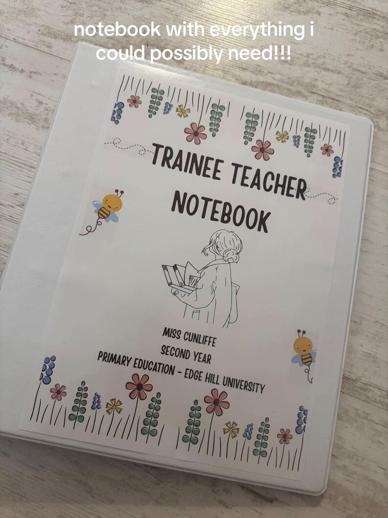 Training Notes Notebook Trainee Teacher Notebook DIGITAL - Etsy