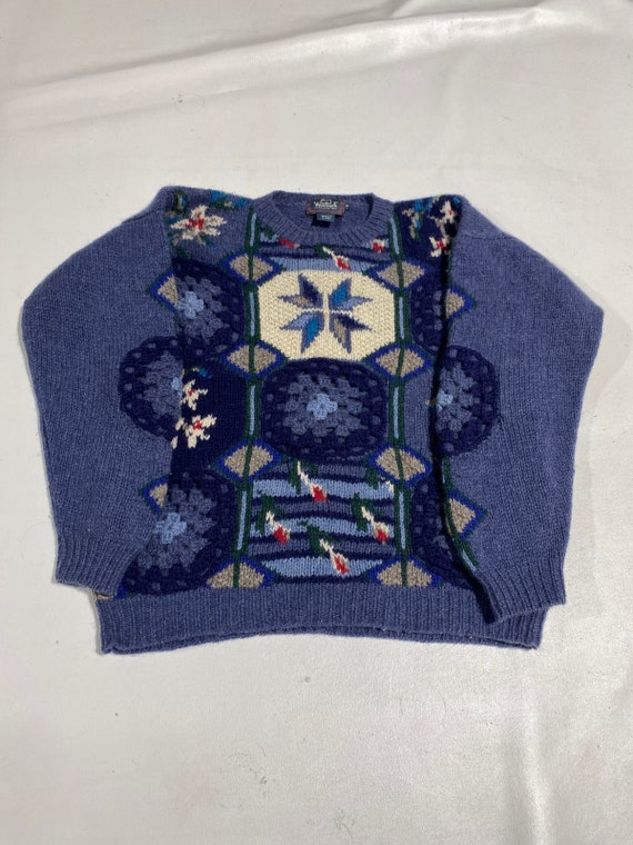 80's 90's Vintage Knit Sweater Grandpa Woolrich sz