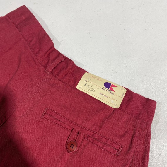 70's 80's Vintage NWT Calvin Klein Red Shorts sz … - image 6