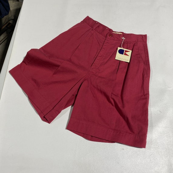 70's 80's Vintage NWT Calvin Klein Red Shorts sz … - image 1