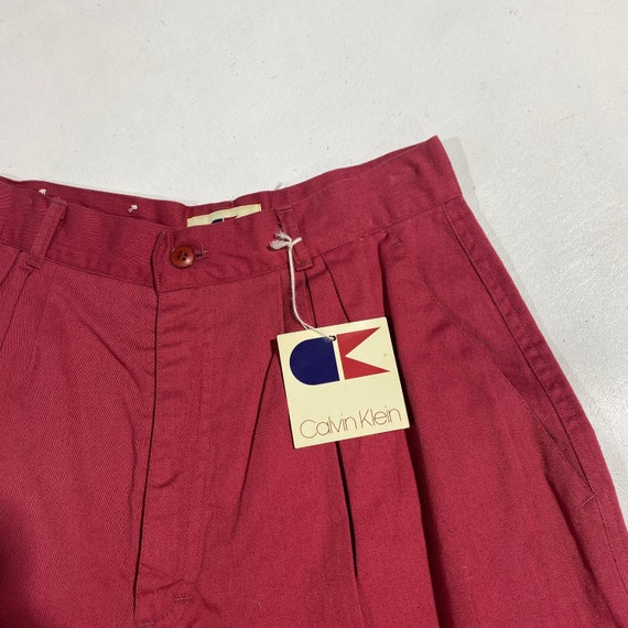 70's 80's Vintage NWT Calvin Klein Red Shorts sz … - image 3