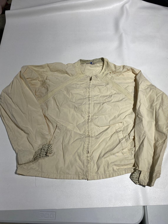 50's 60's Vintage Sportswear Jacket Tan Sz XL Sear