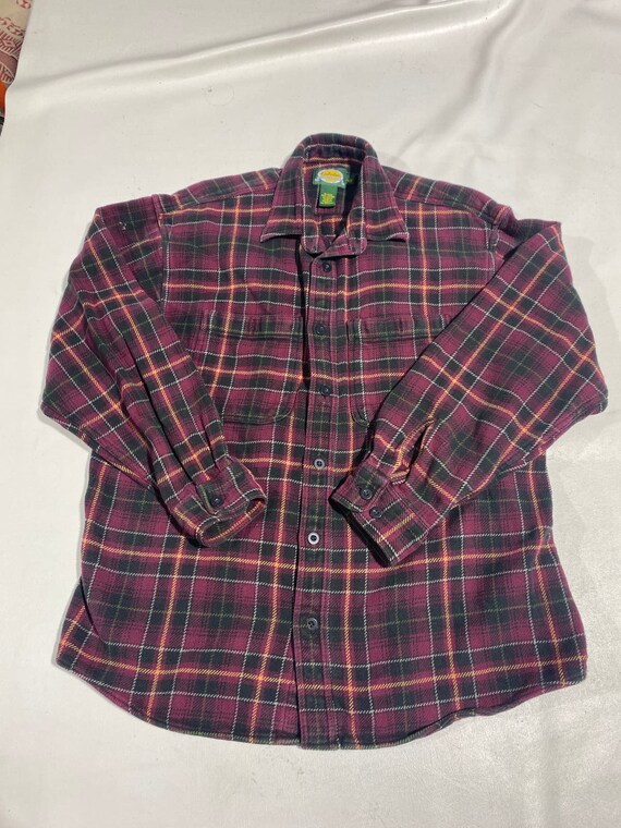 Mens used Cabelas Flannel Sz Large Red