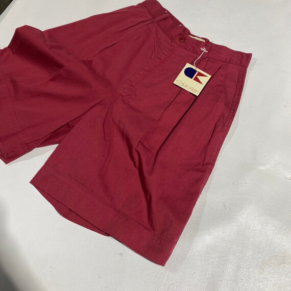 70's 80's Vintage NWT Calvin Klein Red Shorts sz … - image 2