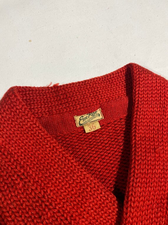 20's 30's Vintage letterman sweater Red Sz 36 EM … - image 2