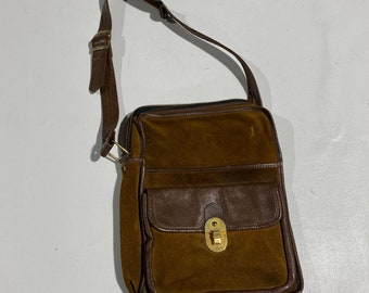 70's 80's Vintage leather Brown Purse