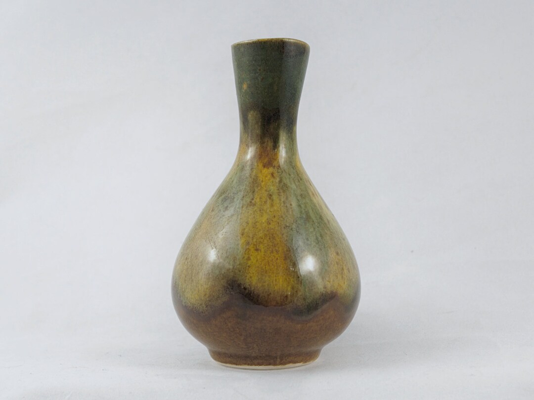 MCM Elwill Drip Pottery Bud Vase Canadian Pottery Etsy