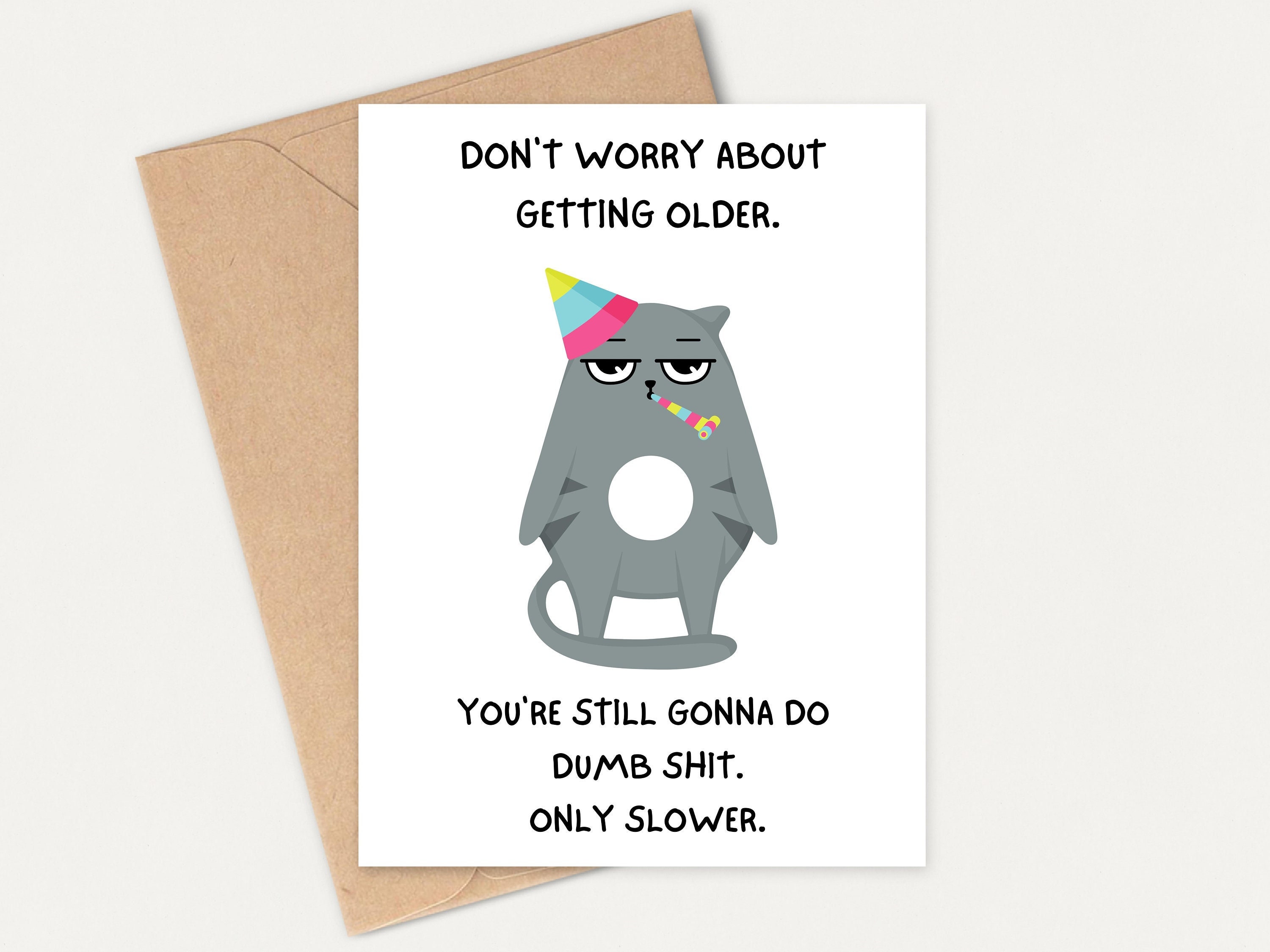 Funny Birthday Cards Printable Birthday Card for Him Her Etsy