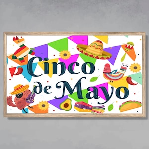 Samsung Frame TV Art, Comemore Cinco de Mayo, Arte Cinco de Mayo para Samsung Frame tv, Frame TV Art, Download digital, LG tv art
