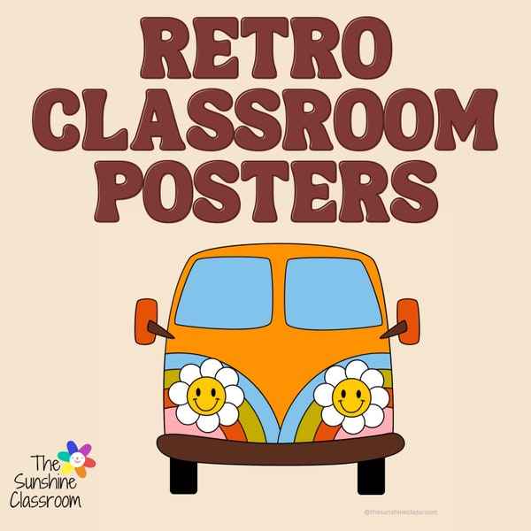 RETRO Classroom Rules Collection | Decor | Bulletin | Fun | Reminders | Affirmations | Positive | School | Teaching | PRINTABLE | POSTERS