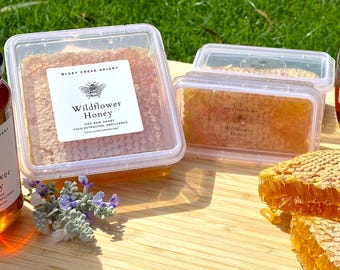 Fresh Honeycomb - Pure Raw Australian Wildflower Comb from Bluey Creek Apiary - Gold Coast Queensland