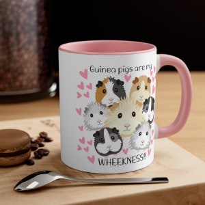 Guinea Pig Coffee Mug with Color Options! 11oz White Ceramic Mug