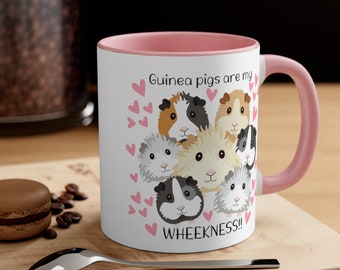 Guinea Pig Coffee Mug with Color Options! 11oz White Ceramic Mug