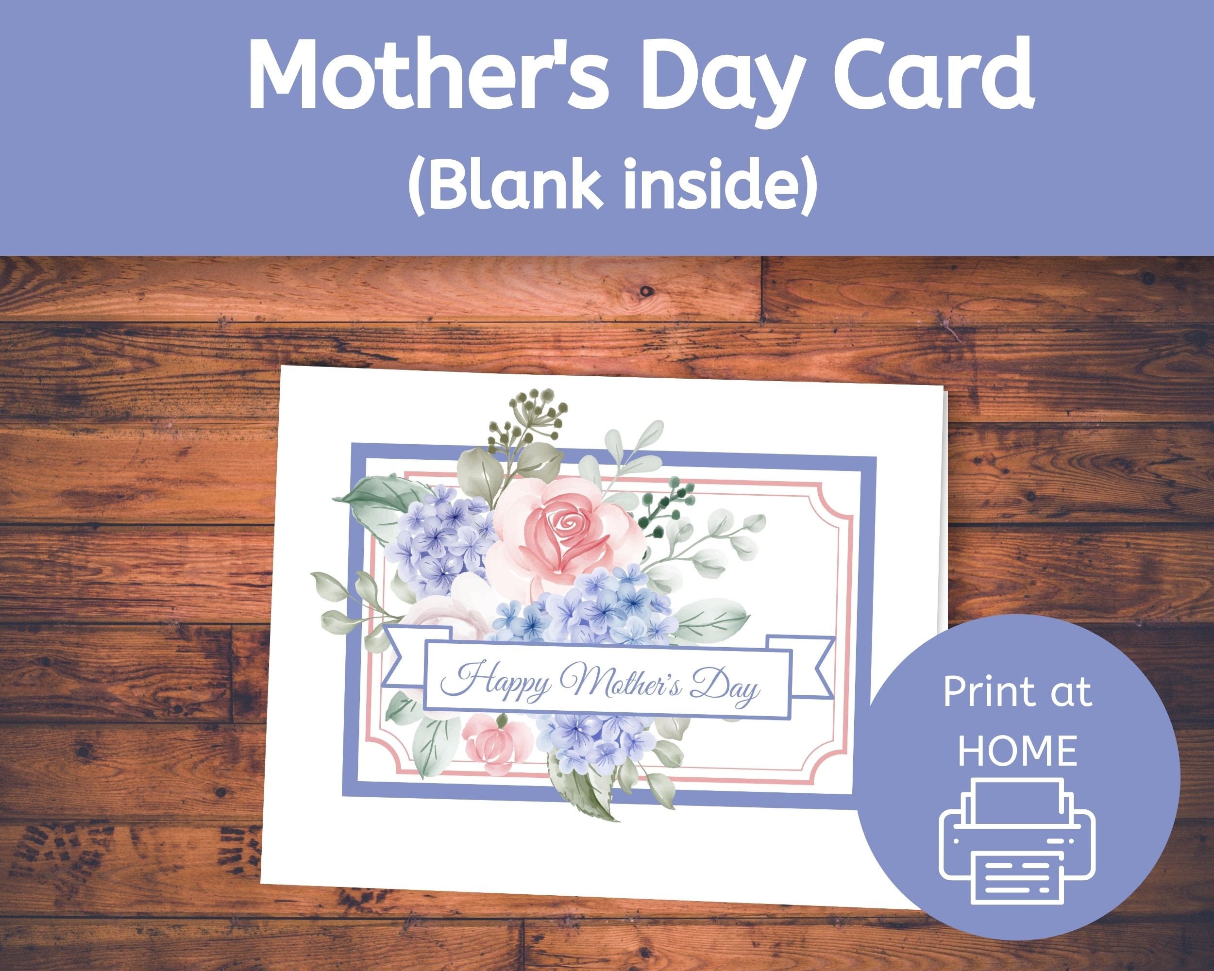Mother's Day Printable Card, Printable Mother's Day Card, Mother's Day ...