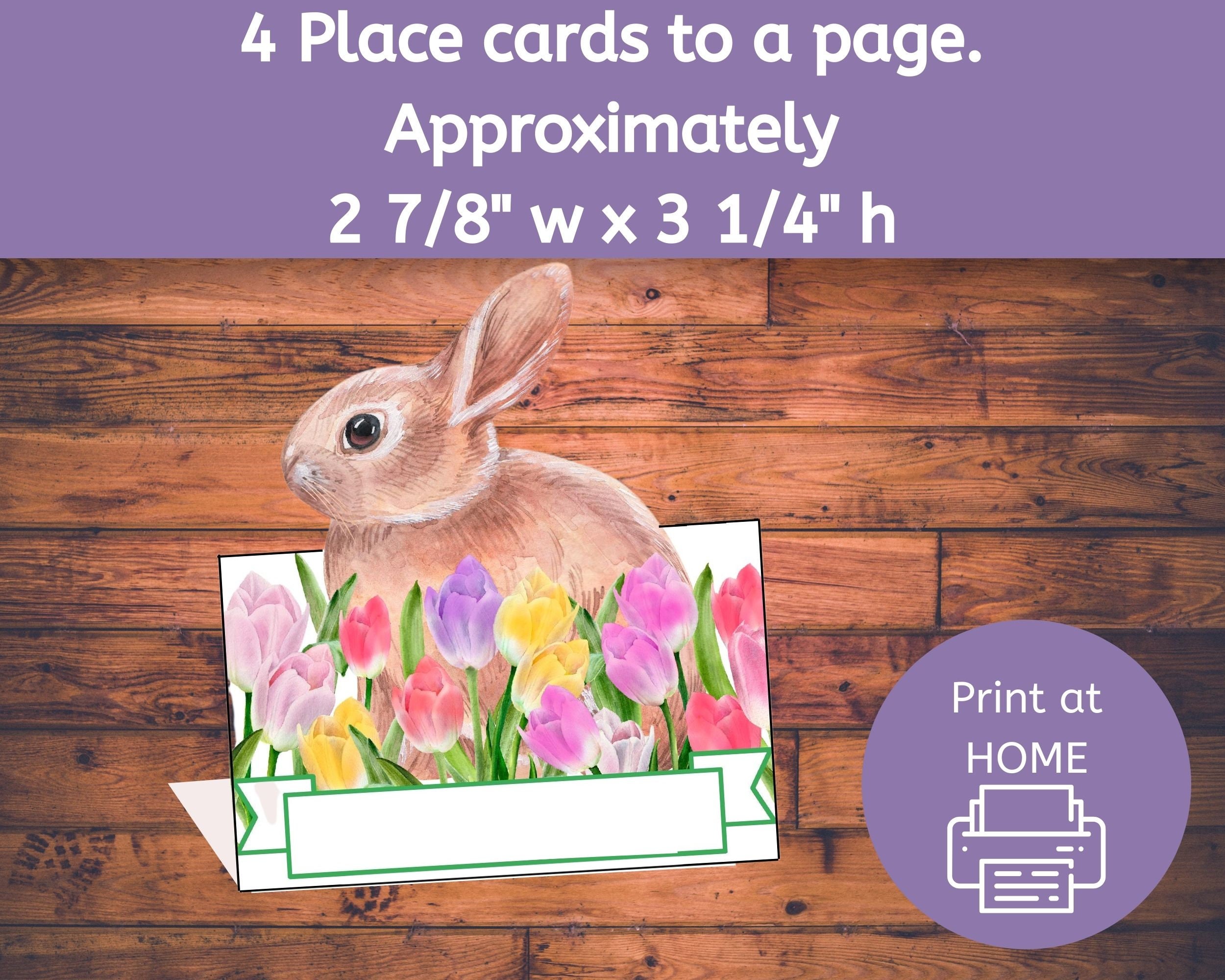 Printable Easter Place Cards, Printable Spring Place Cards, Easter ...