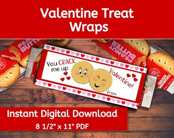 Printable Valentine Treat Wraps, Cracker Wraps