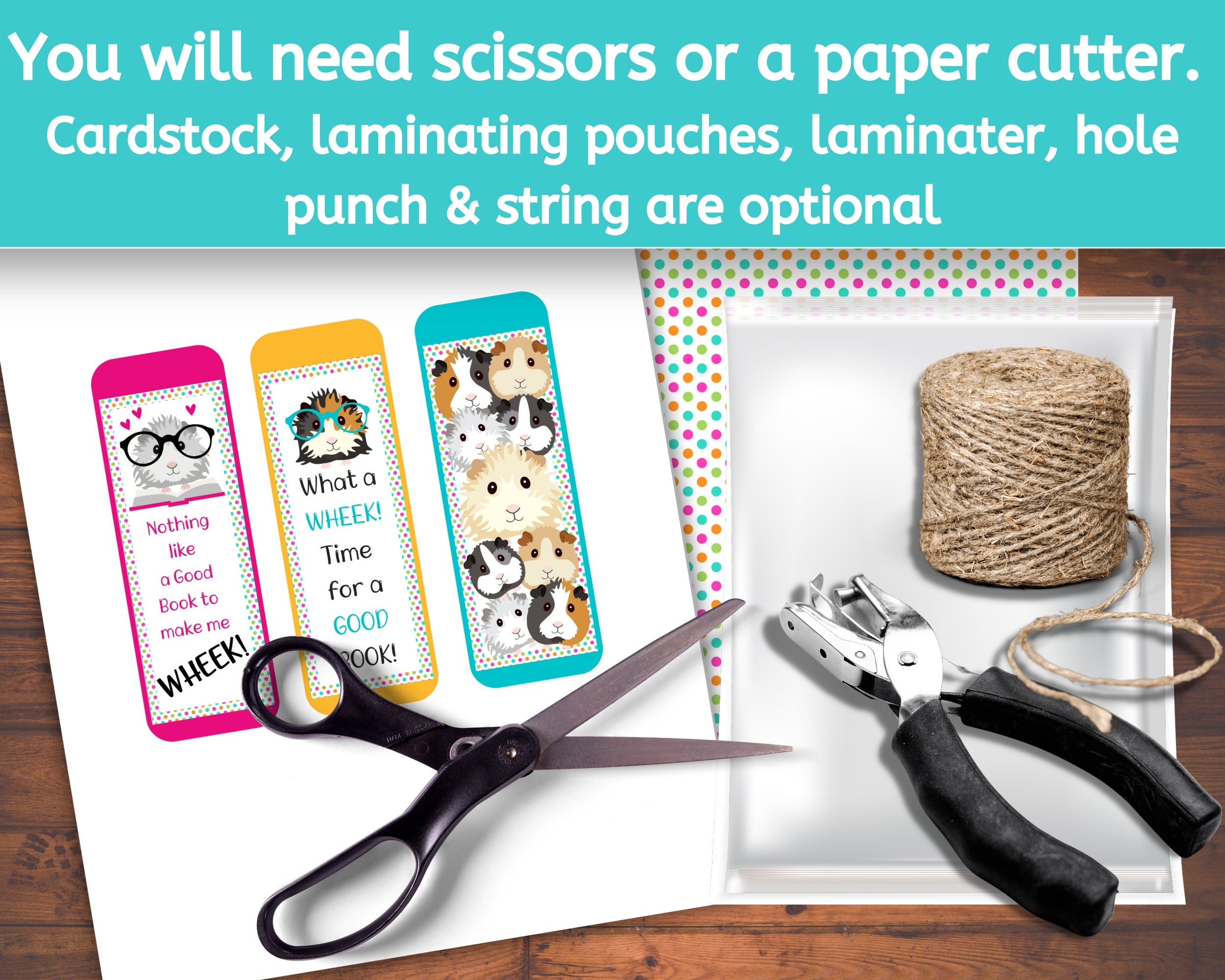 Printable Guinea Pig Bookmarks Make a Great Stocking Stuffer or Party ...