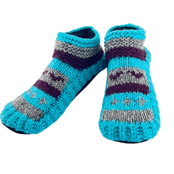 Women’s Non-Slip Hand Knitted Woolen Slippers Socks | Super Soft, Cozy & Comfy |Fuzzy Non Slip Woolen Knitted Slipper Socks for Winters |