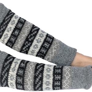 Biplut 1 Pair Autumn Winter Women Leg Warmers Knitted Japan Style Zipper Up  Boot Socks for Daily Wear 