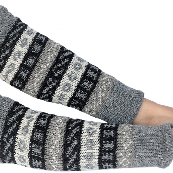 Slouchy Handgemachte Stulpen für den Winter | Gestrickte Socken & Topper | Knee High Footless Socken/Strumpfhose