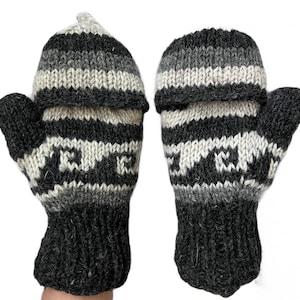 Stylish Gloves| Mittens for Winters | Convertible Mittens for Womens |Very Soft & Warm Fingerless Gloves | Cute Hand Knitted Wrist Warmers