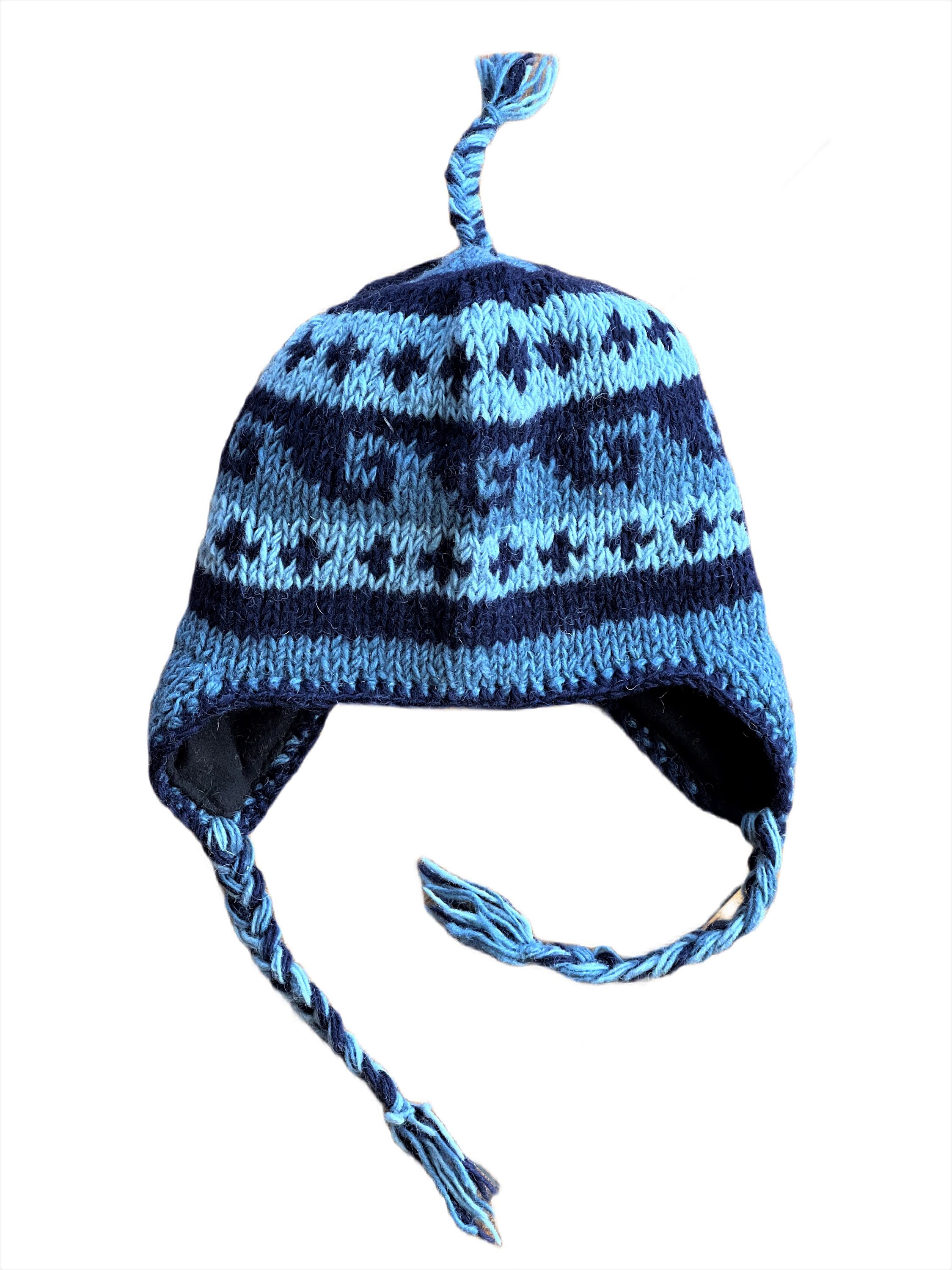Warm Wool Hat Fleece Lined Hand Knit Ear Flaps Winter Beanie Classic Chic Hand-knitted Wool Earflap Hat – Fleece-lined Nepal Beanie  main image 4
