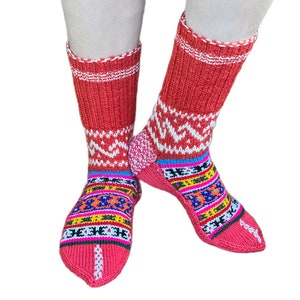 Socks Xmas Socks Handmade Socks Vintage Socks for Christmas Socks Mountain Slouchy  Socks Socks Gift Funny Socks