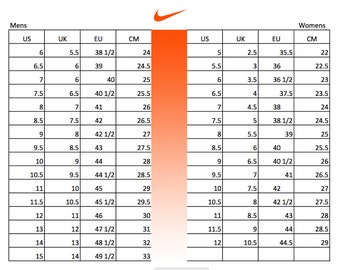 Air force 1 womens size guide 2025