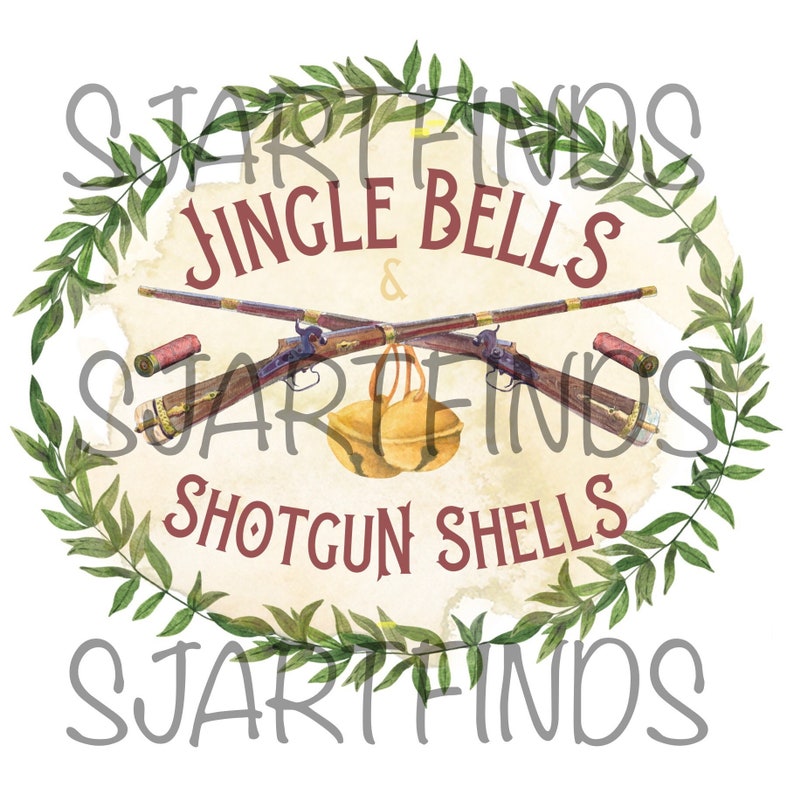 Jingle Bells Shotgun Shells PNG Digital Download Sublimation Etsy