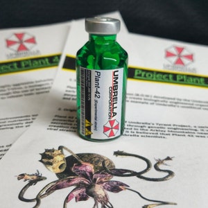 Resident Evil Plant-42 Cosplay B.O.W. Virus Monster Fandmade Umbrella Corp Umbrella Corporation Biohazard Vial