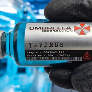 T-Virus Resident Evil Biohazard Umbrella Corporation Vial