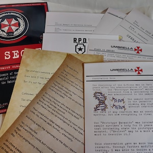 Resident Evil Biohazard Games Info Cosplay Documents Umbrella Corporation Kendo Shop Decoration Decoration Idea Chris Redfiel Jill Valentine TVirus