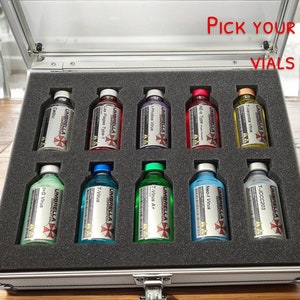 Sample case for 10 vials Resident Evil Biohazard Umbrella Corp Corporation Collection Collecting Metal Case Box Lovers