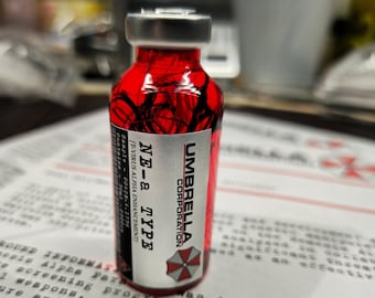 Vial de parásito Alpha de Resident Evil Nemesis: accesorio de cosplay hecho a mano, decoración de terror (hecho por fans) y accesorio de juego.