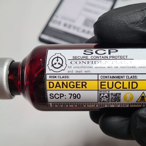 Object 790 SCP-790 Blood / Object Class: Euclid / Faux Blood / Cosplay / - Etsy UK