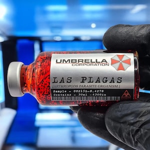 Resident Evil Fläschchen  Las Plag Spore  Umbrella Corp Corporation Biohazard - Los Iluminados Cosplay
