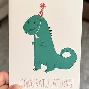 Laatste van ons verjaardagskaart Sarah Joel Miller verjaardagsgroet Geheugenkaart Dino verjaardag A5 tot A6 vouwkaart envelop