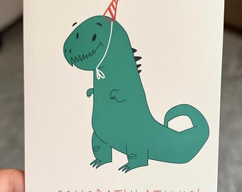 Last of Us Birthday Card – Dino Motif A5-A6 Greeting Card (Fan-Made, Inspired, Not an Official Product)
