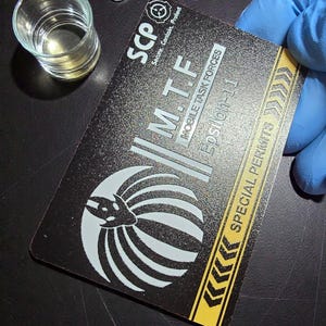 SCP MTF MTF タスクフォース タスクフォース 特殊部隊 確保 収容 保護 コスプレ ID カード バッジ バッジ アクセス カード 4K プリント