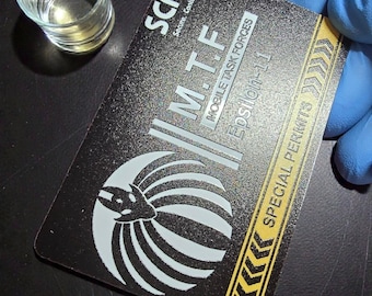 SCP MTF M.T.F. Taskforce Task Force Special Unit Secure Contain Protect Cosplay ID Card Badge Badges Access Card 4k Print