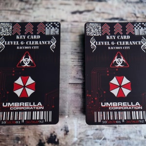 Tarjeta de seguridad de Resident Evil Biohazard de Umbrella Corporation / Tarjeta llave / Cosplay / Tarjeta de seguridad de Raccoon City, creación de fans