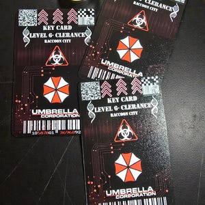 Resident Evil Biohazard Umbrella Corporation Sicherheitskarte / Key Card / Cosplay / Raccoon City Sicherheitskarte Fanmade Fancreation