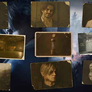 Resident Evil 4 Lore Collage – Cartoline d'arte vintage 9 scene, personaggi | Immagini di cosplay di decorazioni horror